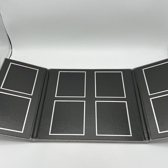 TAP 8 WAY PHOTO FOLIO SNAKE PRINT WITH BLACK AND SILVER BRAND NEW IN BOX - Picture 9 of 11